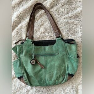 The Sak Green Leather Shoulder Bag